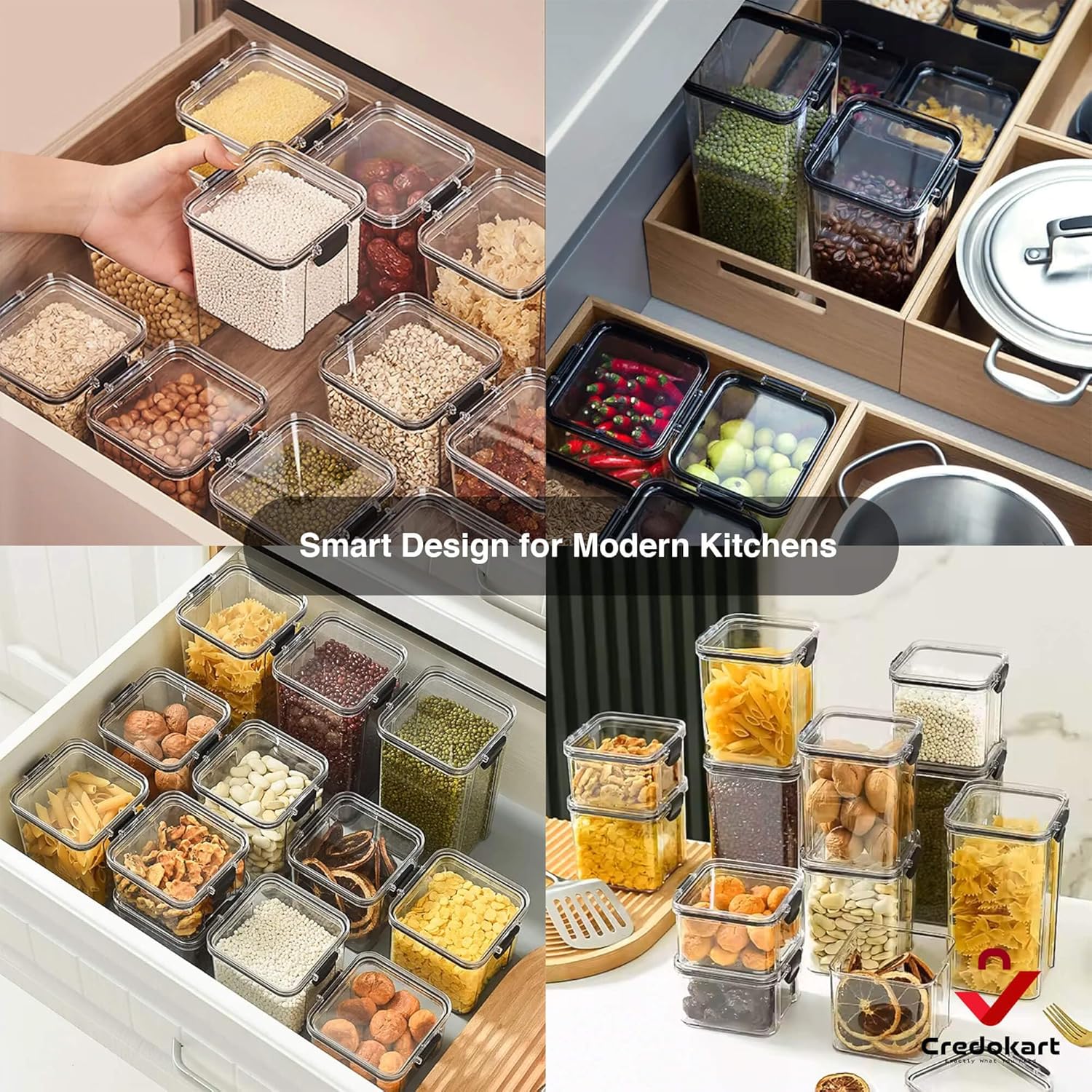 Airtight container for kitchen storage